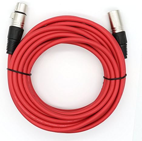 Кабели за професионално аудиомикрофона DREMAKE - 3-пинов XLR към 3-пинов конектори XLR Цветни Кабели - 25 ' Балансиран змия кабел - 5 бр.