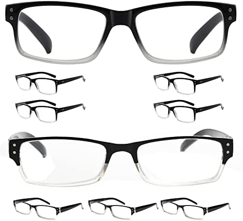 Eyekepper Спестете 10% на 5 опаковки класически очила за четене за мъже и 4 опаковки двухцветных черни прозрачни