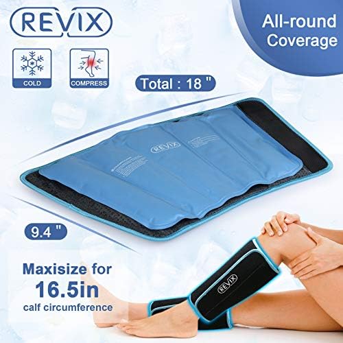 Гел пакети с лед REVIX за телета и долната част на краката при травми за Еднократна употреба и компрессионный ръкав за