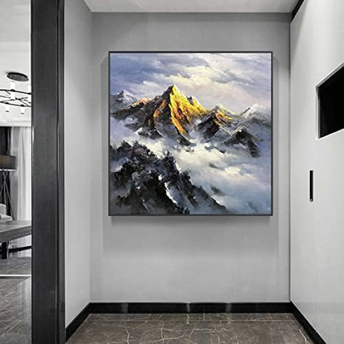 JFNISS Ръчно Рисувани Стени Изкуство - Абстрактното Изкуство живопис планински пейзаж квадратна Картина с маслени