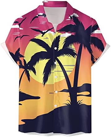 NQyIOS Мъжки хавайски ризи в голяма и висока ивица с къс ръкав, поплиновые ризи с копчета обикновени засаждане,