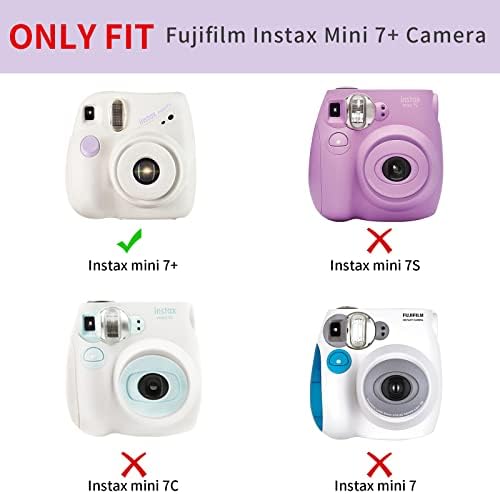 Прозрачен калъф CAIYOULE за фотоапарат Fujifilm Instax Mini 7 + Plus, Защитен калъф с Заден джоб за съхранение