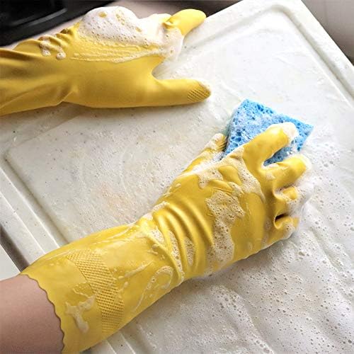 Гумени ръкавици за почистване на PLAYTEX HandSaver за еднократна употреба (големи, 2 чифта), ръкавици за ежедневна защита,
