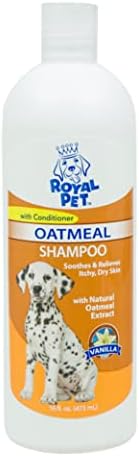 Натурален шампоан за домашни кучета с овесени ядки и ванилия, премахва миризмата на суха сърбеж по кожата, 16 унции