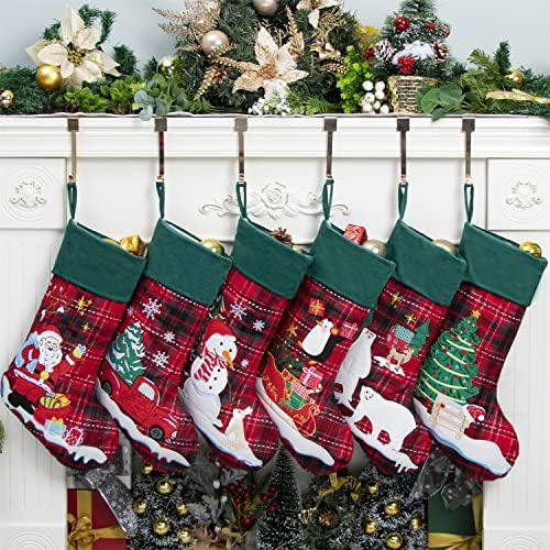 GEX Коледни Чорапи, 5 X 20,5Чул Оригинален Дизайн, спално Бельо, Чорапи Голям Размер за Коледната Семейна Декор Подвесное