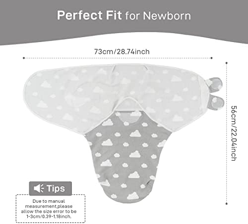 Регулируема Пеленальное Одеяло ZIGJOY Baby, Памучен Пелените за Новородено, 2 Опаковки за 0-3 месеца,
