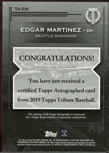 Карта на Едгар Мартинес 2019 с Автограф за спомен TAEM /199 - Бейзболни картички с надписи