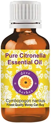 Deve Herbes Чисто Етерично масло от цитронела (Cymbopogon nardus) е Естествен Терапевтични качества, Дистиллированное