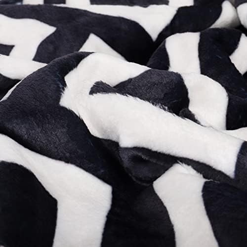 Флисовое Одеяло Luxsea, Мека Покривка за дивана-легло, в Черно-бяло Клетчатое Одеяло 60 х 80, Леки Топли Фланелен