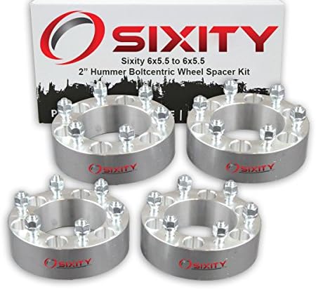 Sixity Auto 4шт 2 6x5,5 Джанти Подложки за камион Hummer H3 Suv M12x1,5 мм 1,25 инча Шипове Уши