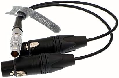 Uonecn 10-Пинов конектор за двоен XLR 3-Пинов Конектор-Конектор Кабел за аудио Сплитер Atomos Кабел за Shogun Monitor