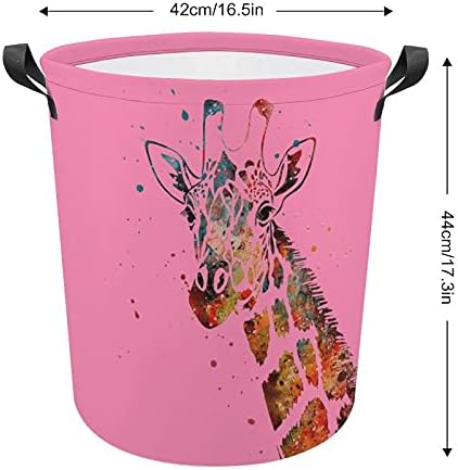 Цветни Кошници за Съхранение на Дрехи под формата на Жирафа са Удобни Дръжки За Носене Играчки, Органайзер За Дрехи