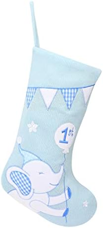 Детски Коледен Отглеждане Hopearl за дете на 1 година, Коледен Чорап, Вязаный Сладък Чорап под формата на Слон,