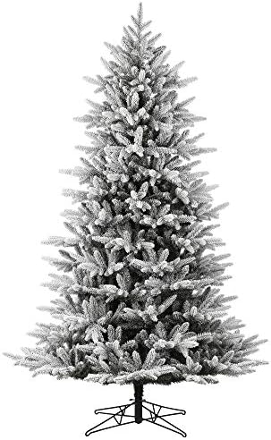Изкуствена Коледна елха Vickerman 4,5' x 39 от една трепетлика смърч, Неосвещенная - Изкуствена Елха, която е Покрита със Сняг