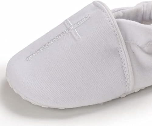 Обувки за Кръщаване на Новороденото Момче ShoKids, Бели Обувки за Кръщение, Проходилки Подметка за Момче 0-12 Месеца