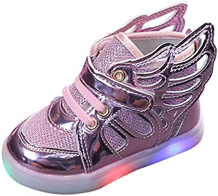 Детска Лятна Спортни Обувки За Малките Момичета, Блестящи Обувки С led подсветка, Обувки на равна подметка За
