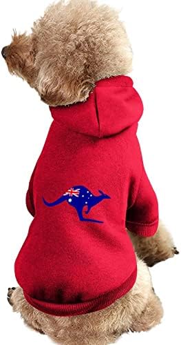 Австралийски Флаг Кенгуру Кучето Качулки Скъпа Hoody С Качулка Костюм за Домашни Любимци, Дрехи, Палто, с Шапка