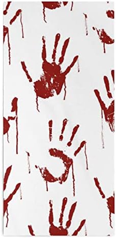 Червено Ужасно Кървава Кърпа за Лице, за Ръце Премиум-Клас, Кърпа за миене на съдове за спа центъра на Хотела