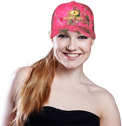 Ярко-Розова Камуфляжная Шапка с логото на Мъхест Oak, Структурирана В профил, Влагоотводящая спортна лента,