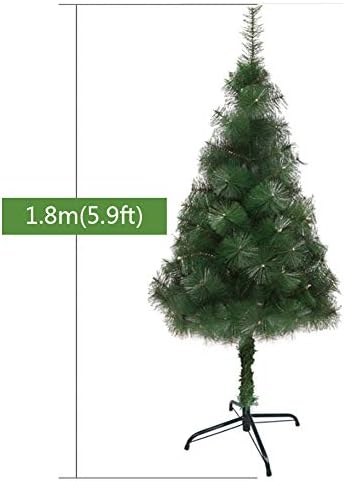ZPEE Зелено Коледно дърво, PVC и алуминий, Изкуствена Бор с метална стойка Лесно се монтира Коледна украса Гол коледно