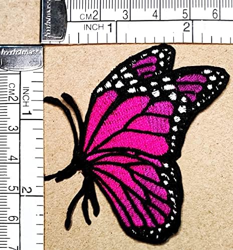 Салфетки Плюс 2 елемента. Сладки Животни Пеперуда Карикатура Кръпка Розова Пеперуда Стикер Занаят Петна САМ Бродирана