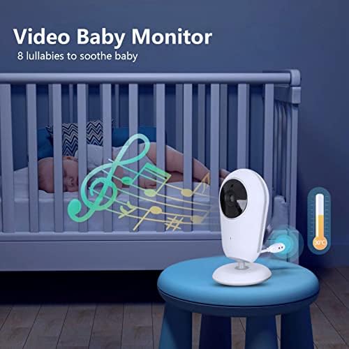 Naroote следи бебето, Нощно Виждане TwoWay Аудио Мониторинг на температурата Цифров Фотоапарат 4,3-Инчов Преносим