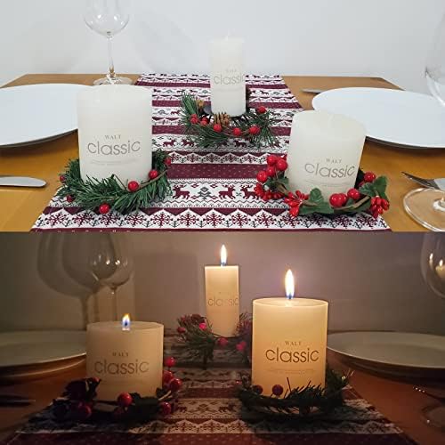 Коледен Свещник с Малък Коледен Венец Комплект от 3 Пръстени за Коледни Свещи Декоративна Черна Поставка за Свещи