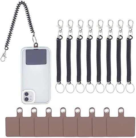 CHGCRAFT 8 комплекта Дантела за мобилен телефон с нашивкой, Универсални Ластични Ленти и калъф за телефон, Привязной Шнур за