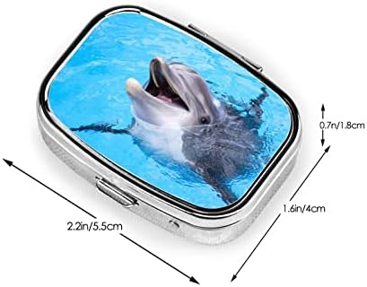 Портативна Мини Кутия за таблетки дневно Dolphin За Пътуване - на Площада Напомняне за Таблетки, Кутия за Витамини