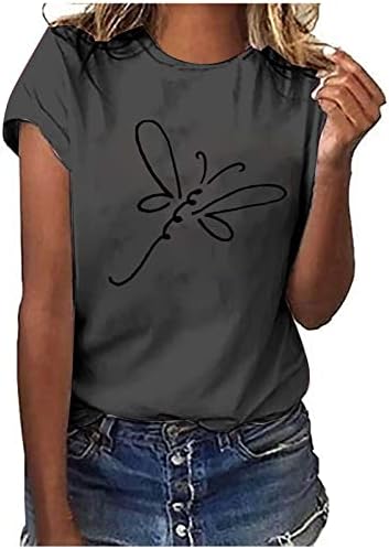 Ризи за Жени, Дамски Модни Тениска с Принтом водни Кончета, Блуза, с Къс Ръкав, Бизнес Модни Тениски