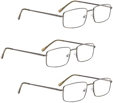 LUR 3 опаковки на метални очила за четене + 6 опаковки класически очила за четене (само за 9 двойки ридеров + 1,00)