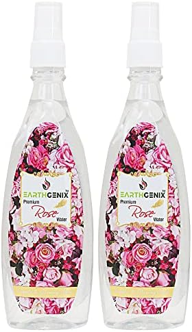 Спрей Earthgenix Premium Rose Water с екстракт от чиста роза 200 мл (опаковка от 2 броя) за еластична и нежна кожа | за жени