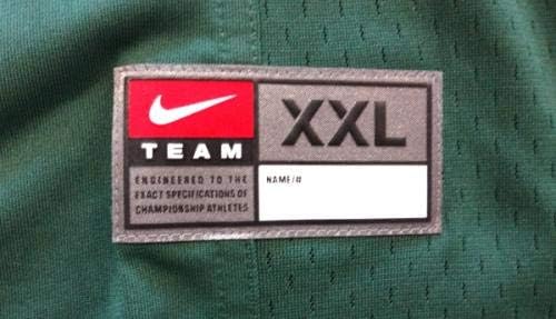Oregon Ducks Маркус Мариота С Автограф на Зелената Фланелка Nike Размер XXL ММ Холографски 87171 - Тениски За