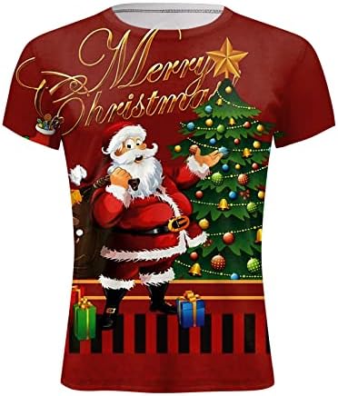 ZDDO Коледни мъжки дизайнерски тениски с къс ръкав, улични 3D Забавни Коледни Тениски с образа на Дядо Коледа, Новост,
