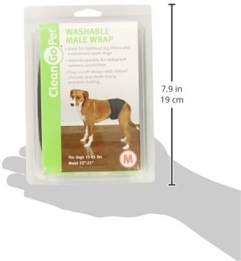 Моющаяся мъжки Обвивка Clean Go Пет — за Многократна употреба на Опаковки за кучета-мъжки кучета, Страдащи от Инконтиненция