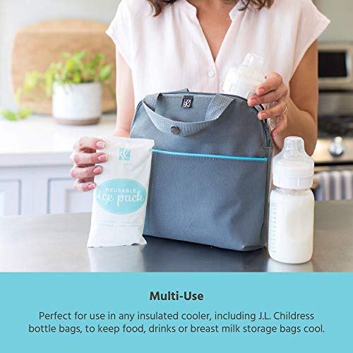Многократна употреба пакети с лед J. L. Childress, идеални за кърма, бебешки бутилки и пакети за обяд, Безопасни за