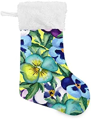 Коледни Чорапи с цветен акварел xigua, Бели Плюшени Чорапи-маншети, Подарък ленти за Официални Празнични украси, декорации