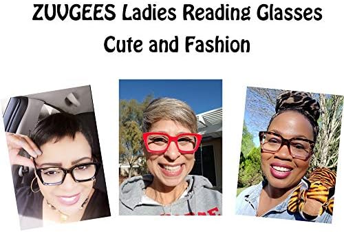 ZUVGEES Квадратно стъкло за четене в ретро стил, големи рамки за очила, голям обектив 50 мм