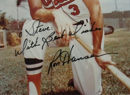 Автограф с автограф на Рон Хансен 8x10 Снимка IV - Снимки на MLB с автограф