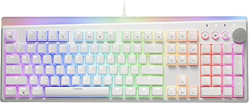 Ръчна детска клавиатура i-rocks K71M RGB с дръжка за управление мултимедия, ключове Gateron (кафяв), 104 клавиши с пълен NKRO,