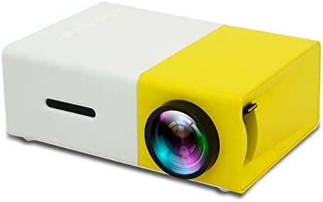 LSJZZ Mini Мини проектор за Домашно Преносим проектор 1080P HD проектор, видео проектор Лаптоп с Вграден Двоен високоговорител Подкрепа за Домашно кино HD, Черен