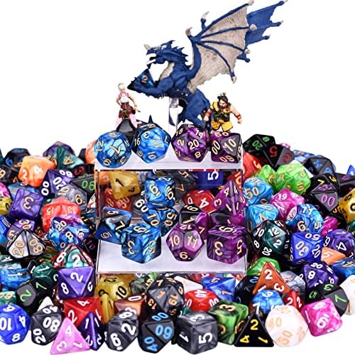 Комплекти Кубчета DND RPG 30 x 7 Многостранни Кубчета (210 бр.) за Настолни Приключенски Ролева игра Подземия и