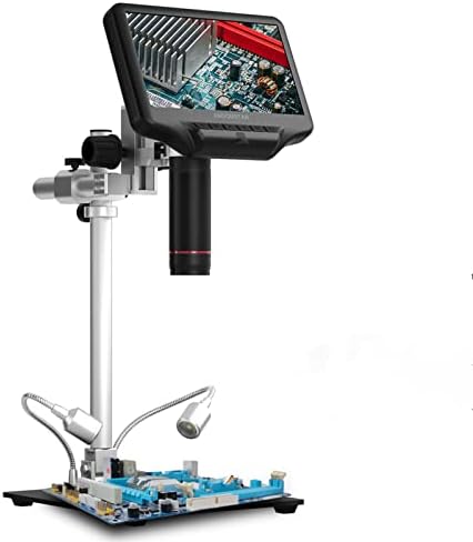 Andonstar AD407Pro 7-инчов 270X HDMI Дигитален микроскоп, актуализирана 12,5-инчов Метална поставка за професионални инструменти