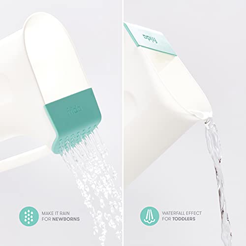 FridaBaby Управлява ополаскивателем Flow | Чаша за промивка по време на къпане с удобна дръжка и подвижна