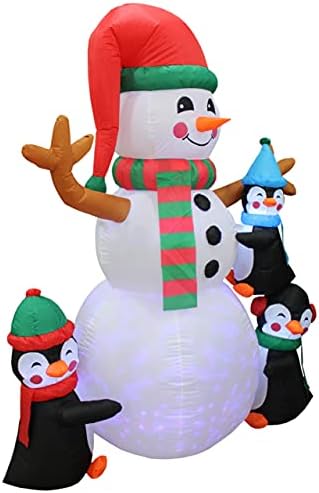 Комплект от две украса за Коледното парти, включващ в снежен височина 6 фута от три Пингвини и въздушните