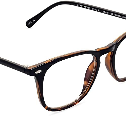 DIFF Compliments Очила Griffin Дизайнерски UV400, Блокиране на Синя Светлина, Компютърни Игри, Очила за Четене за Мъже и Жени
