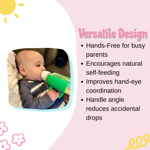 Държач за бутилка Baby Luvhandles - Подаръци за бебе душ и аксесоари за самостоятелно хранене на бебето - Подобрява