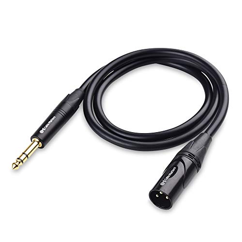 Дължина на кабела 6,35 мм (1/4 инча) Кабел TRS-XLR 3 метра от щепсела до штекеру (кабел XLR-TRS кабел XLR-1/4, кабел 1/4