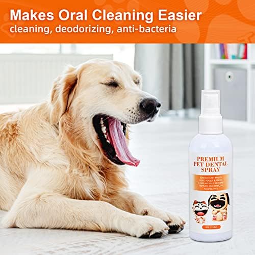 Кърпички за почистване на зъбите на кучета yadee + Спрей за зъби за домашни любимци, Спрей за Ароматизатори дишане за