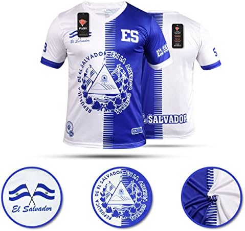 Футболна фланелка Fury El Salvador - Тениска Салвадор - Салвадор Мъже /Жени /Унисекс С Къс ръкав (M)